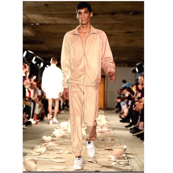 COTTWEILER Faux Suede Runway Tracks Jogger Pants - Picture 2 of 10